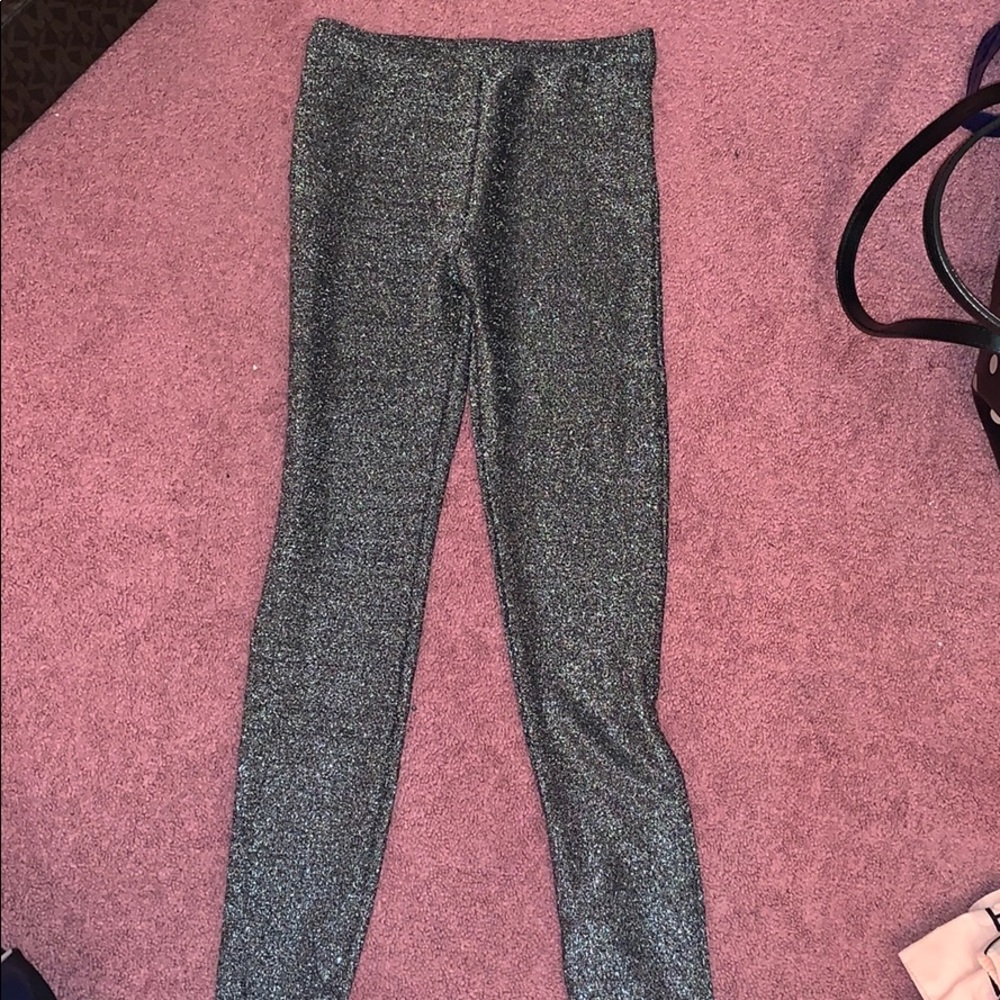 silver leggings